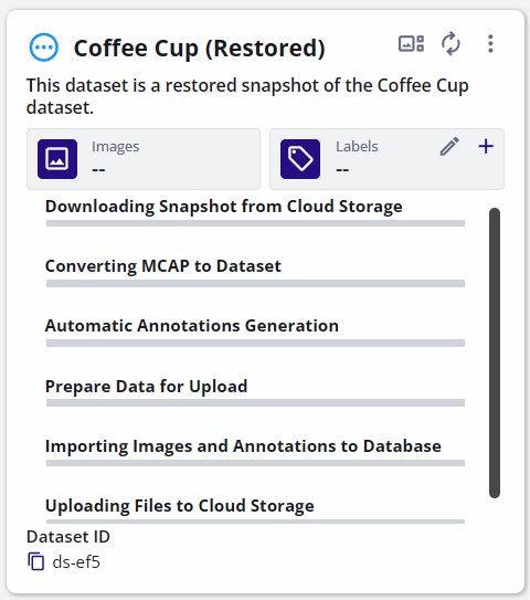 Restore Snapshots Progress