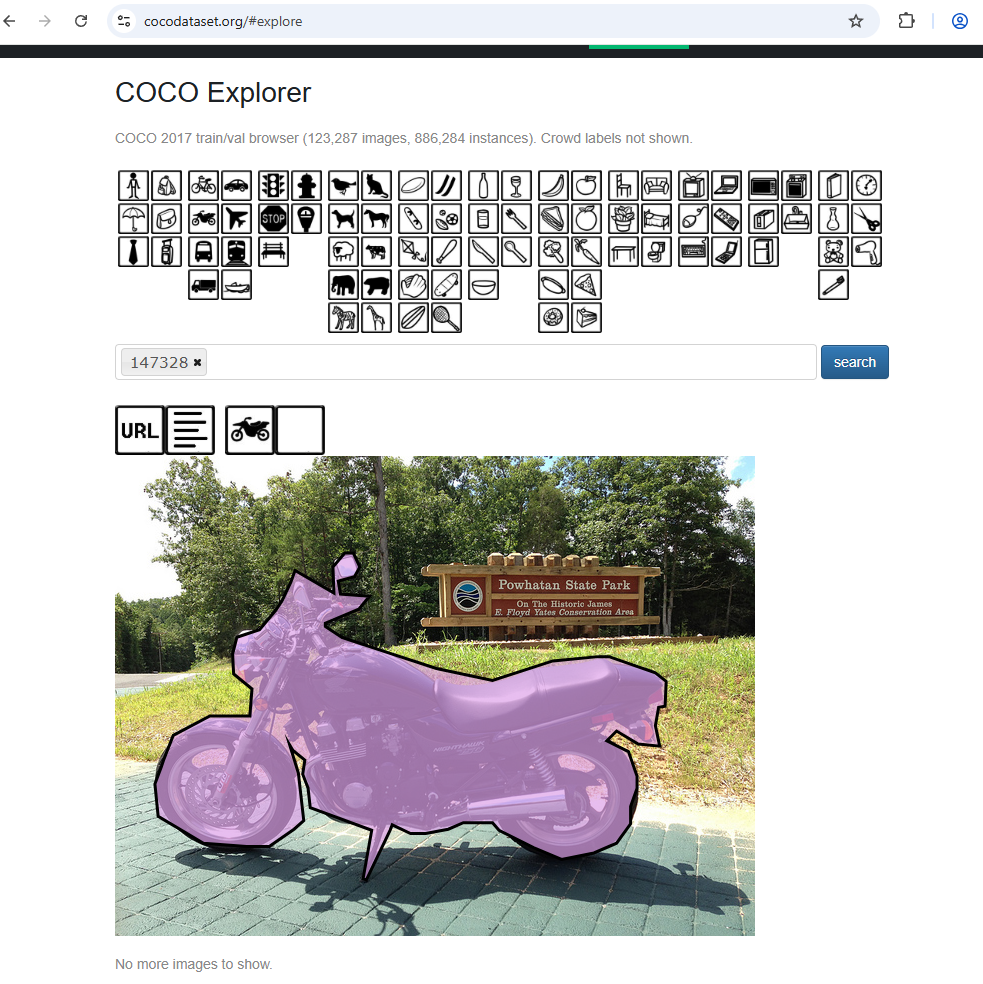 Motorcycle COCO page