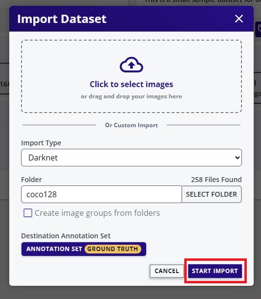 Start Import