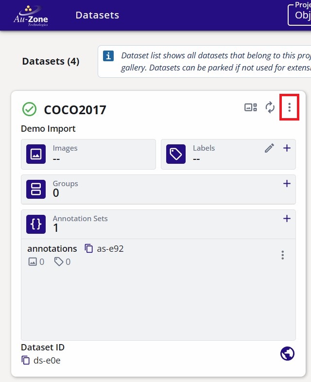 Dataset Options