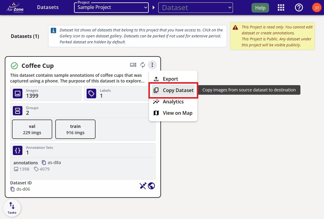 Copy Dataset