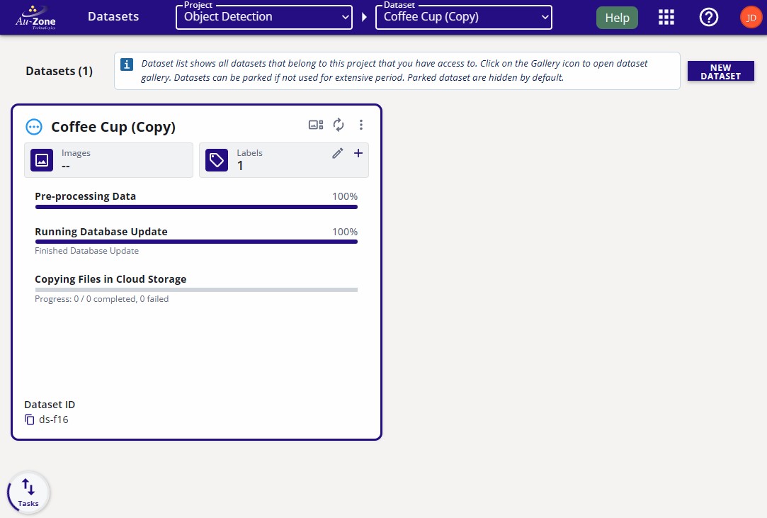Copy Dataset Progress