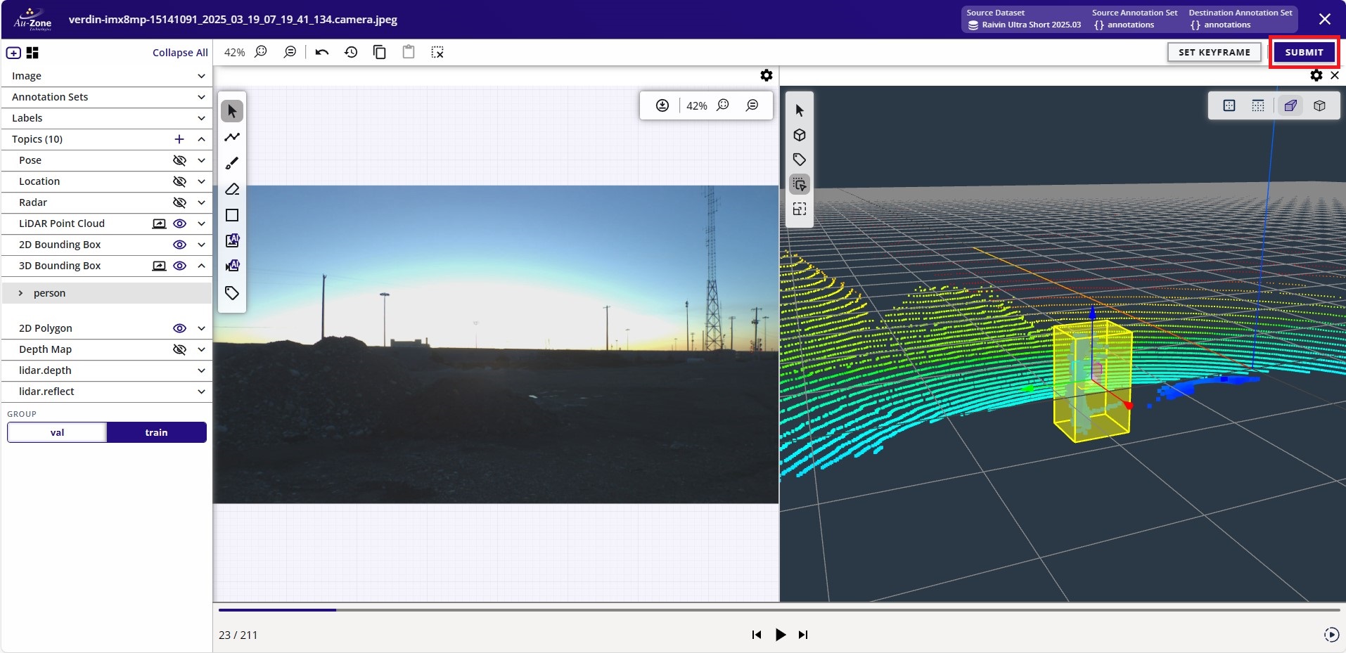 Submit 3D Annotations