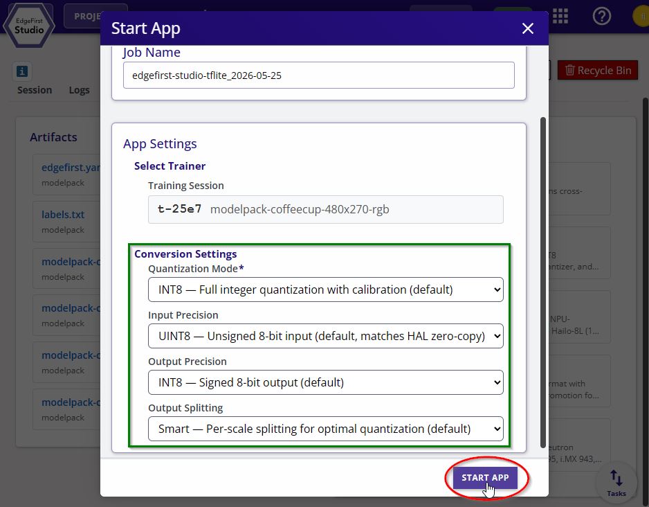 TFLite Converter Options
