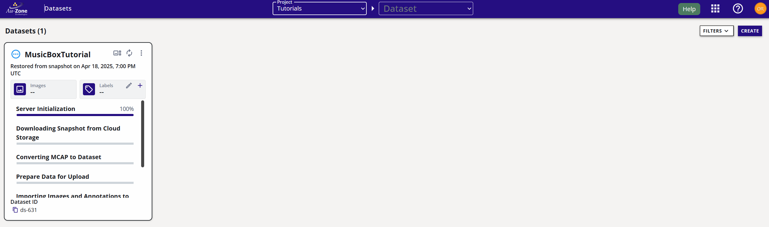 Datasets UI