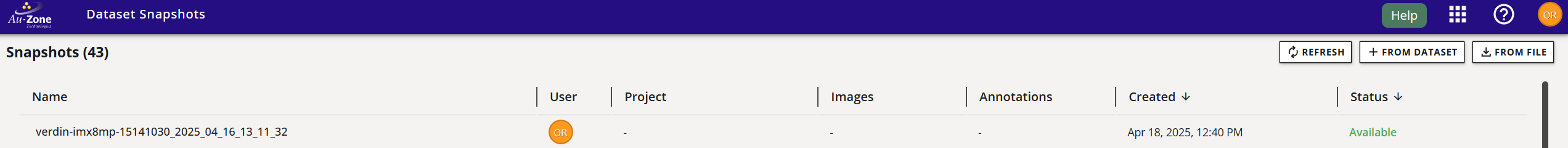 Default Snapshot Name