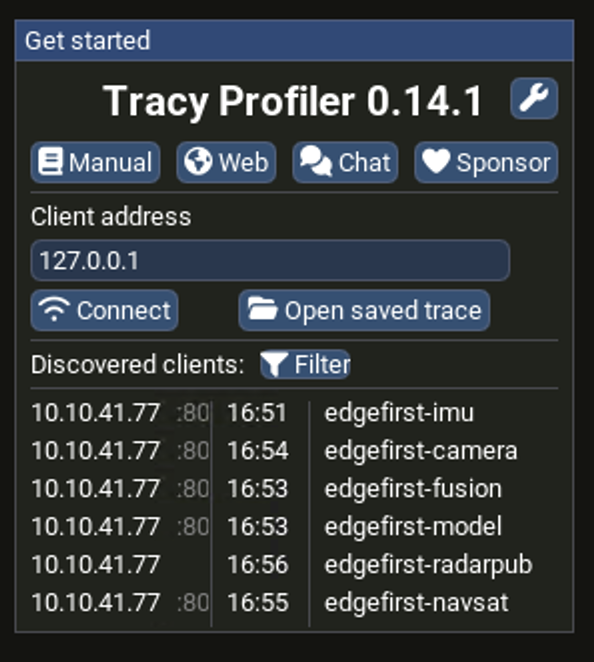Tracy discovering the services on a device