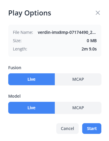 MCAP Replay Options