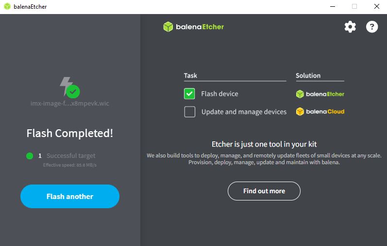 Completed Flashing