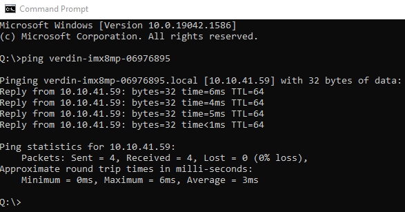 Ping Results