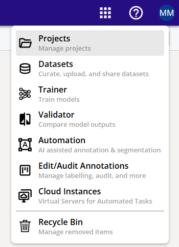 Apps Menu
