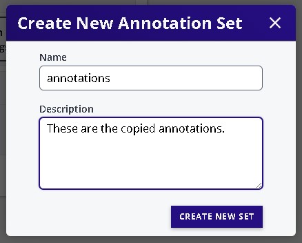 Annotation Set Fields