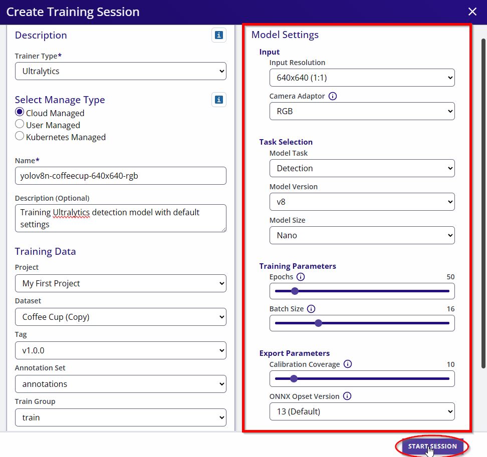 Configure and Train
