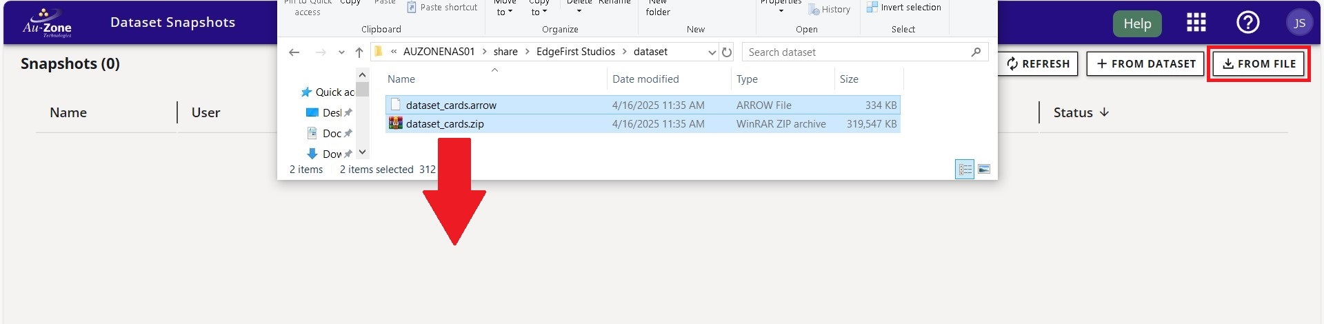 Zip/Arrow Import Snapshot