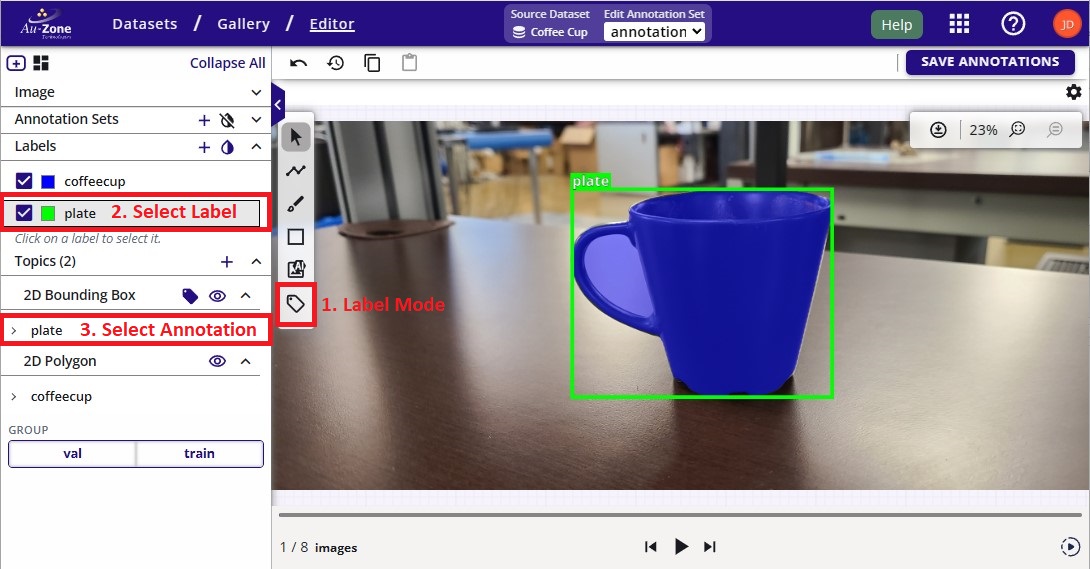 Change Annotation Label