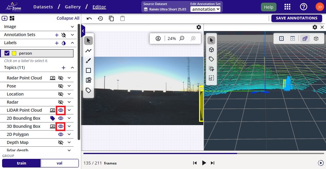 Visible 3D Annotations