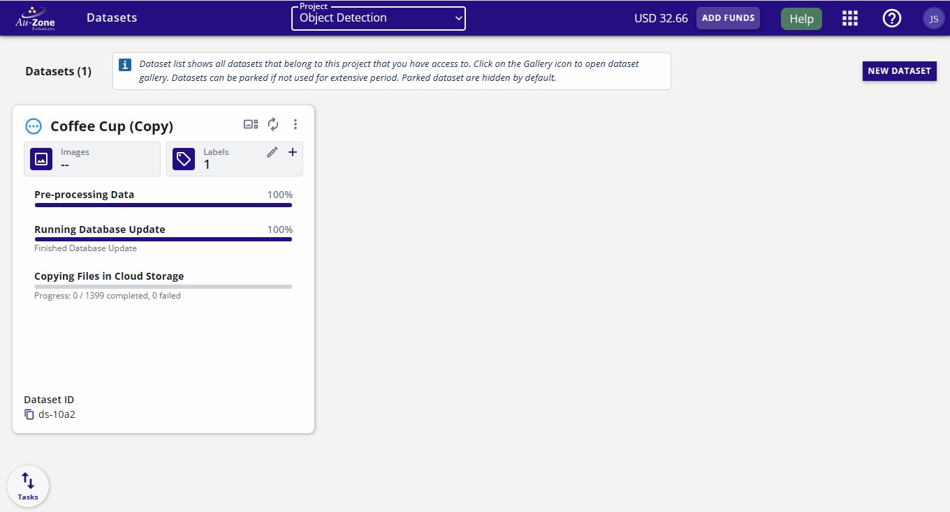 Copy Dataset Progress