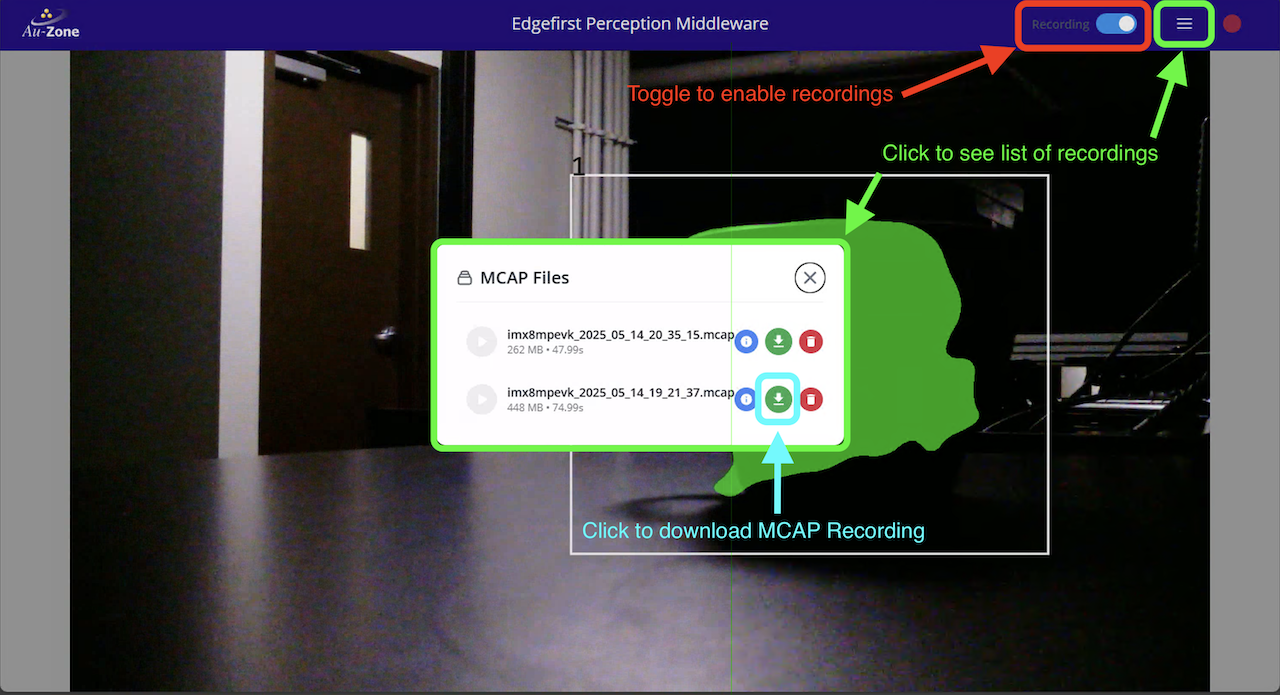 MCAP Recorder Controls