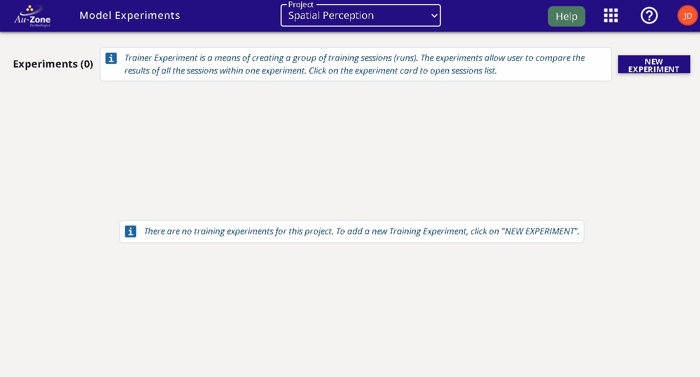 Model Experiments Page