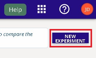 New Experiment Button