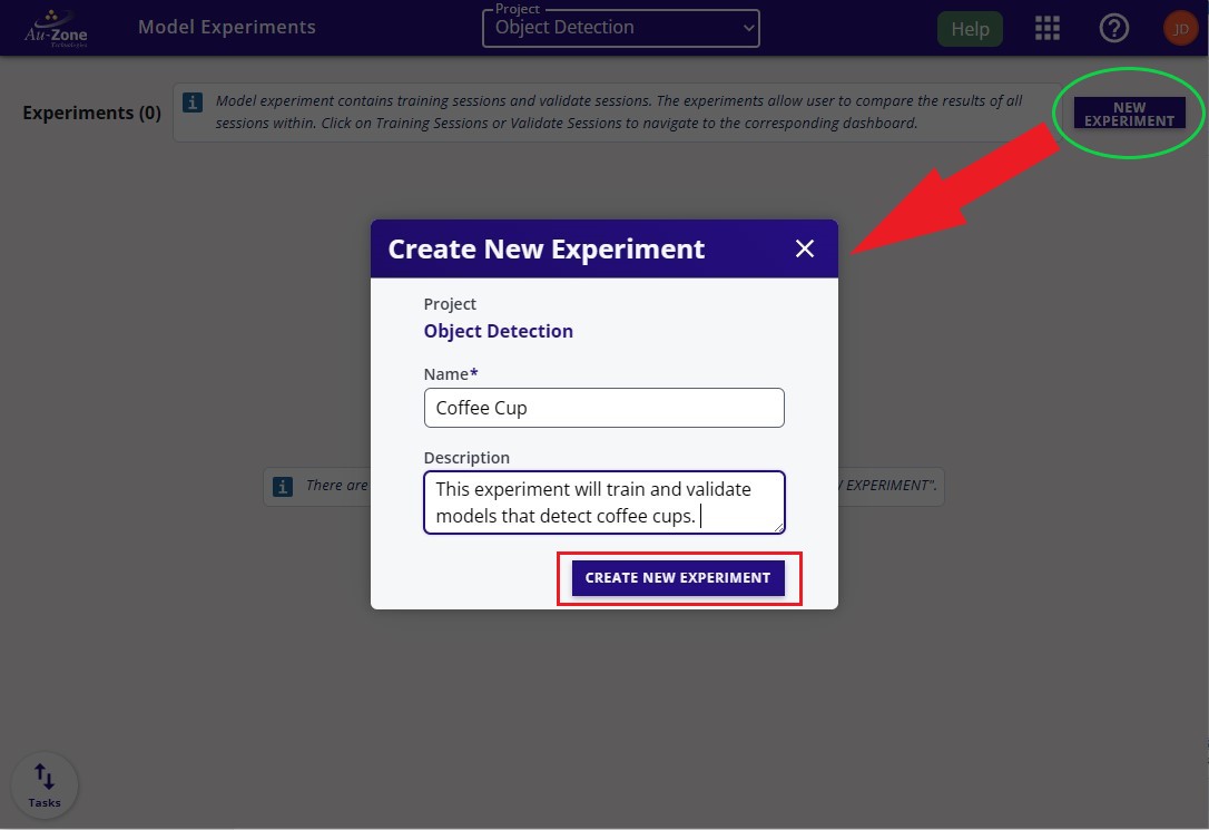Model Experiments Page