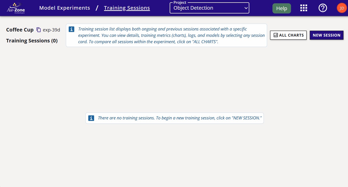 Training Sessions Page