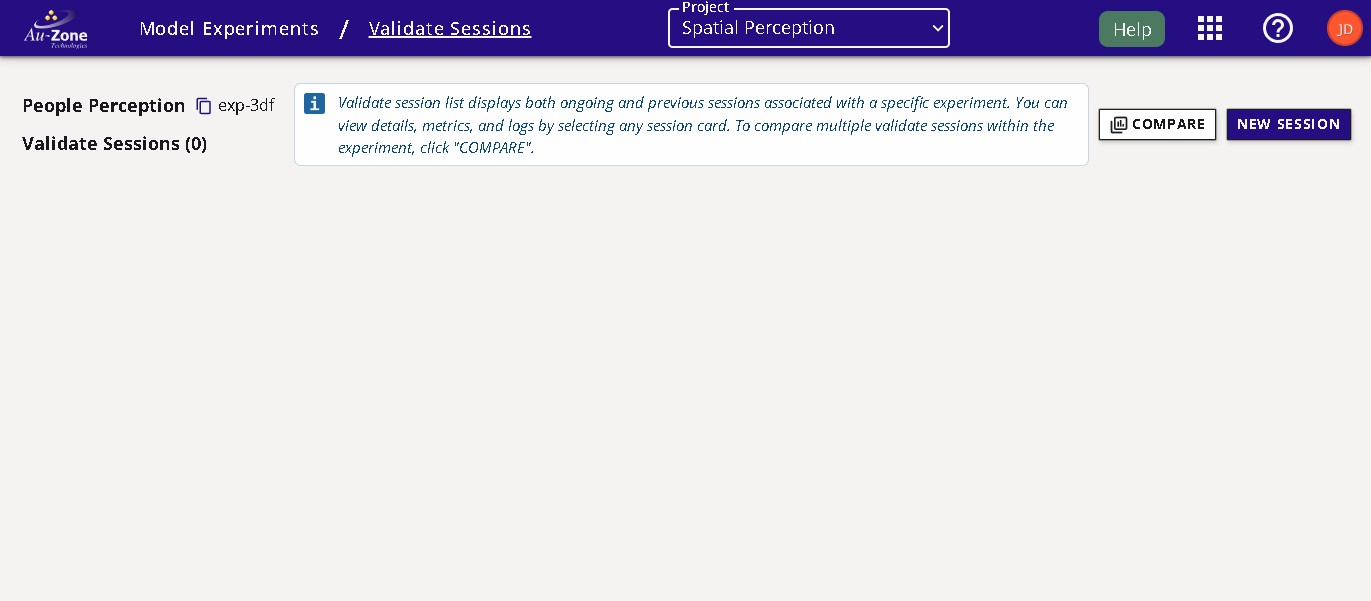 Validate Sessions Page