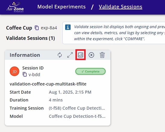 Validation Charts Button
