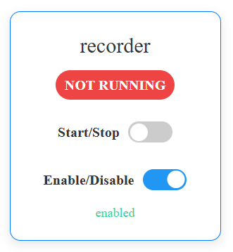 Recording Service Enabled