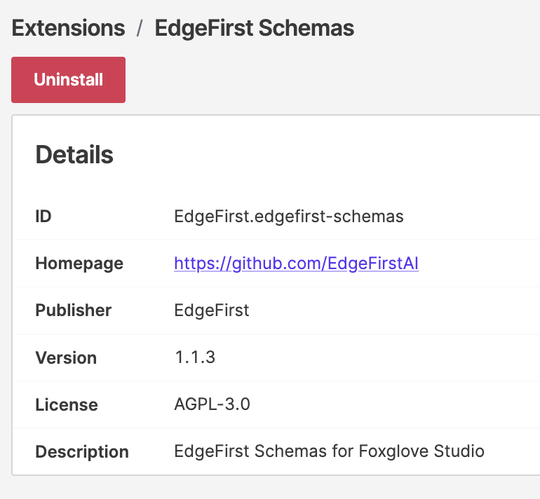 Foxglove Install Extenstion