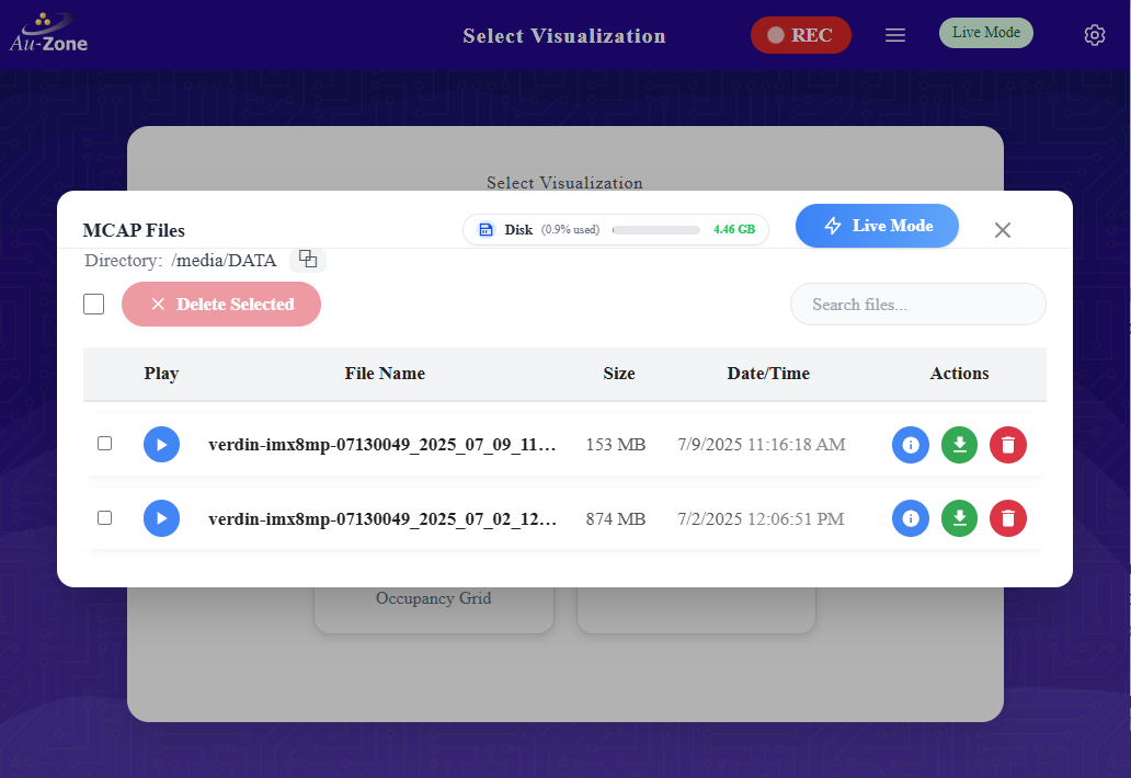 MCAP Modal While Recording