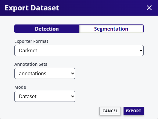 Export Dataset