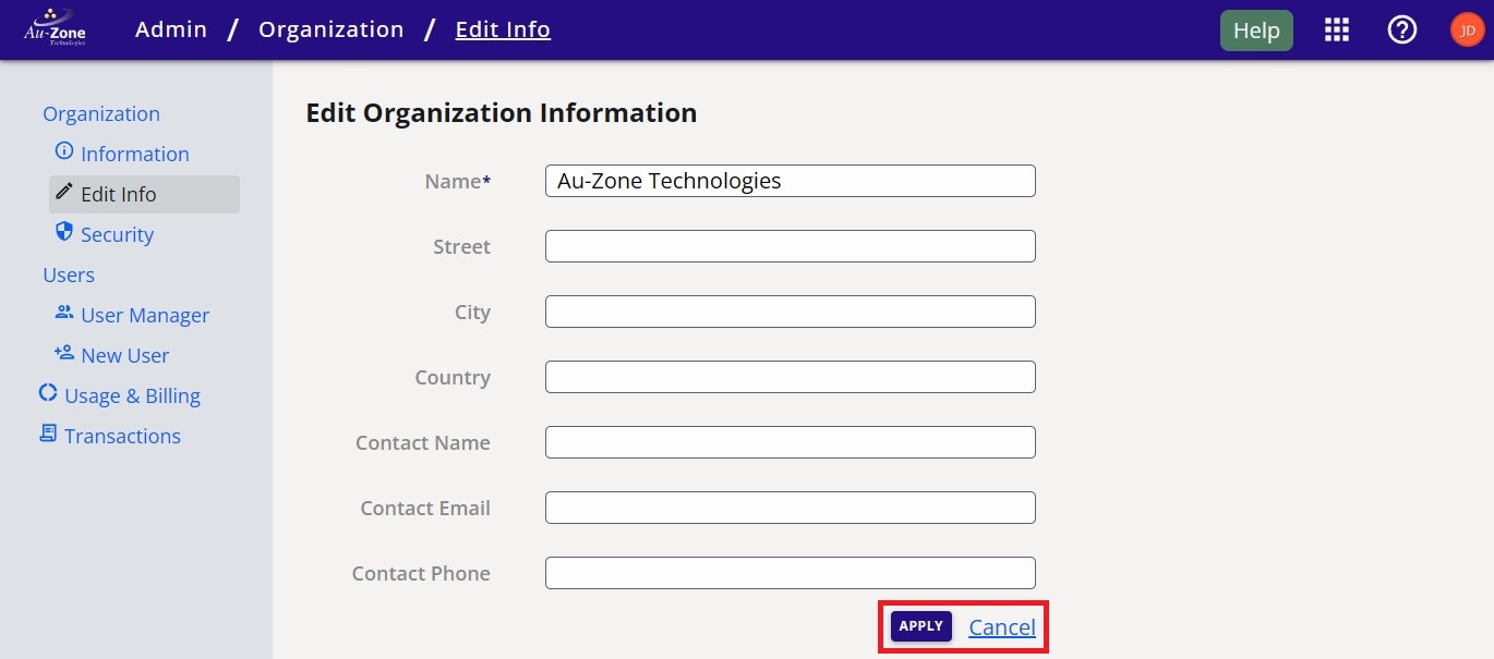 Organization Details