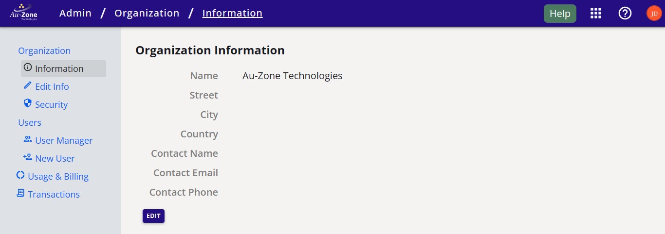 Organization Information