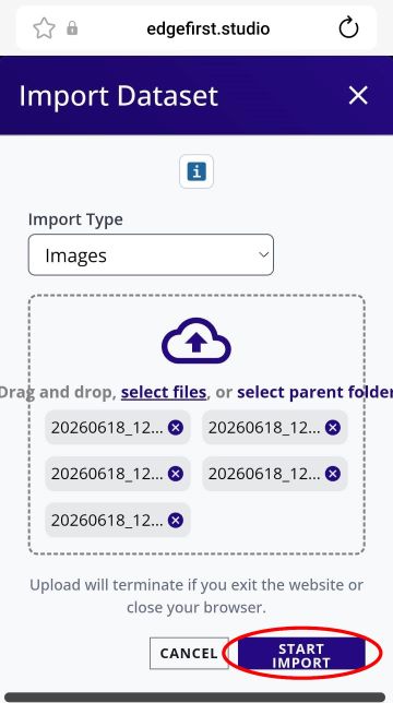 Android Start Import Images