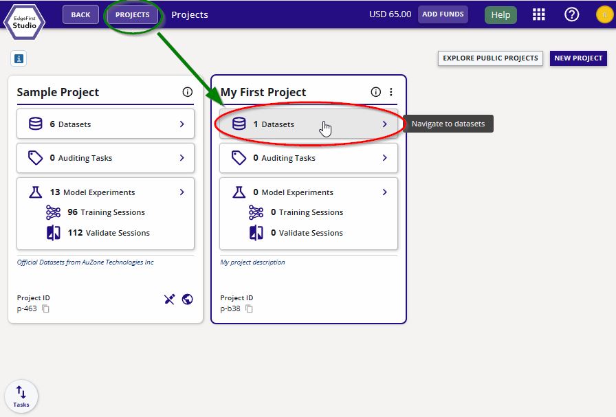 Navigate to your Project