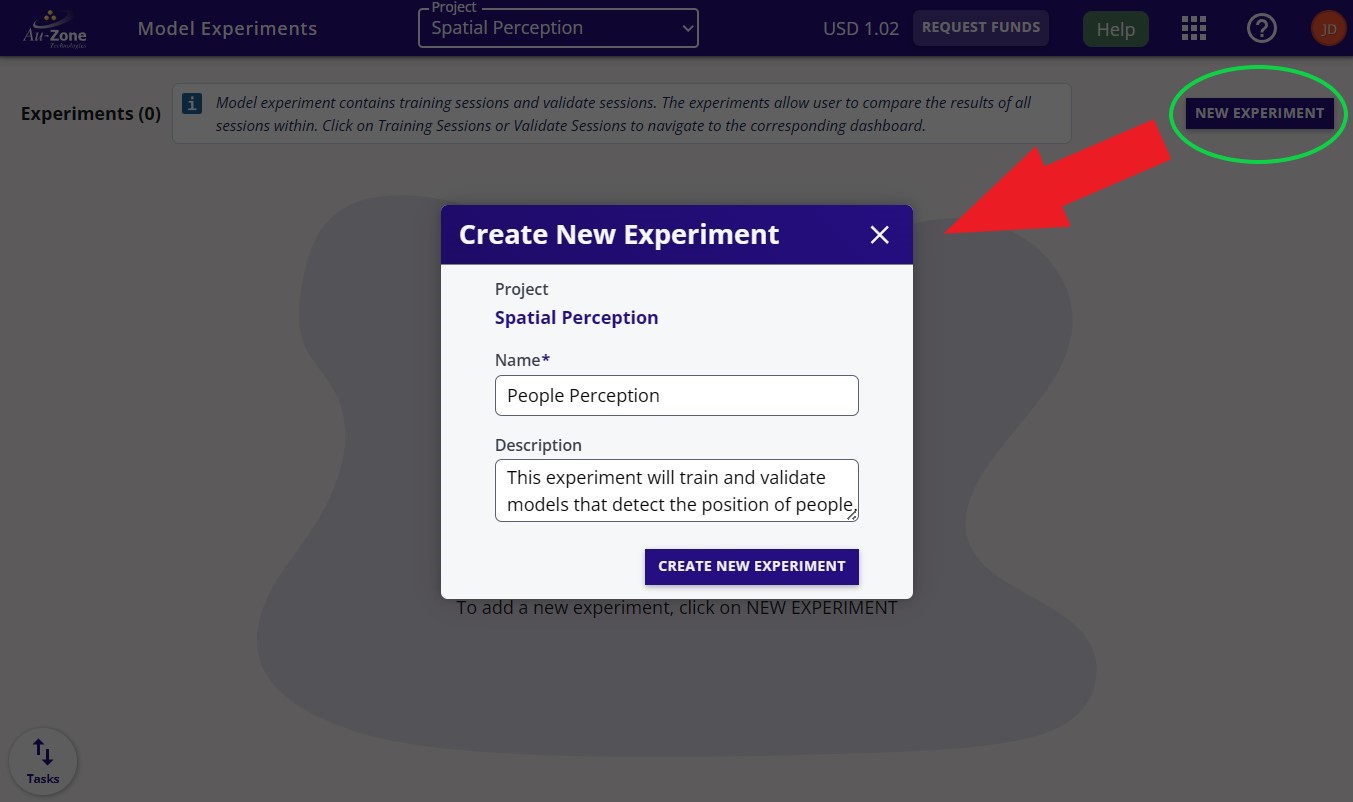 Model Experiments Page