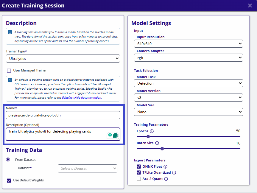 Set Name and Description