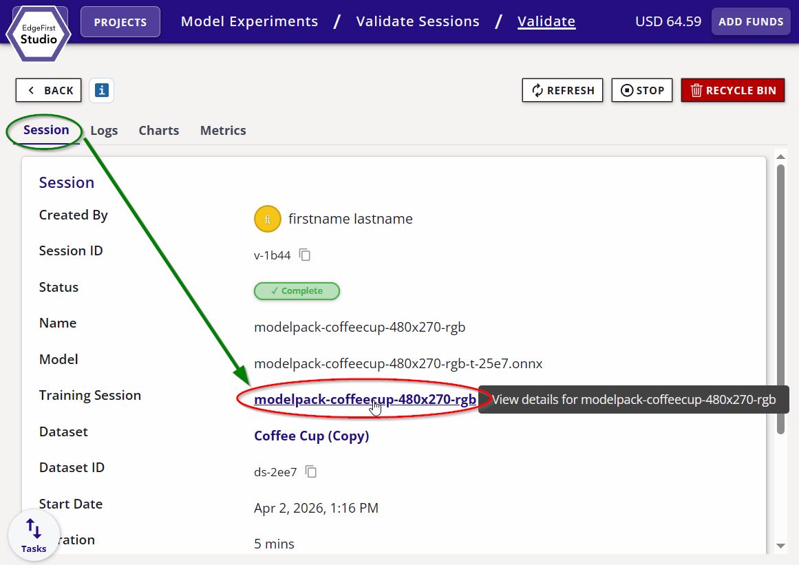 Go Back to the Training Session