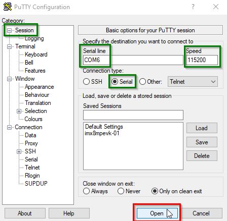PuTTY Configuration