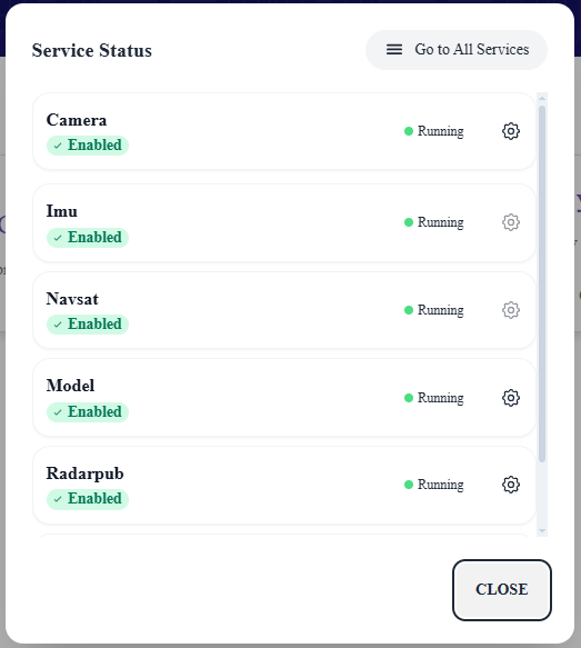 Service Status Modal