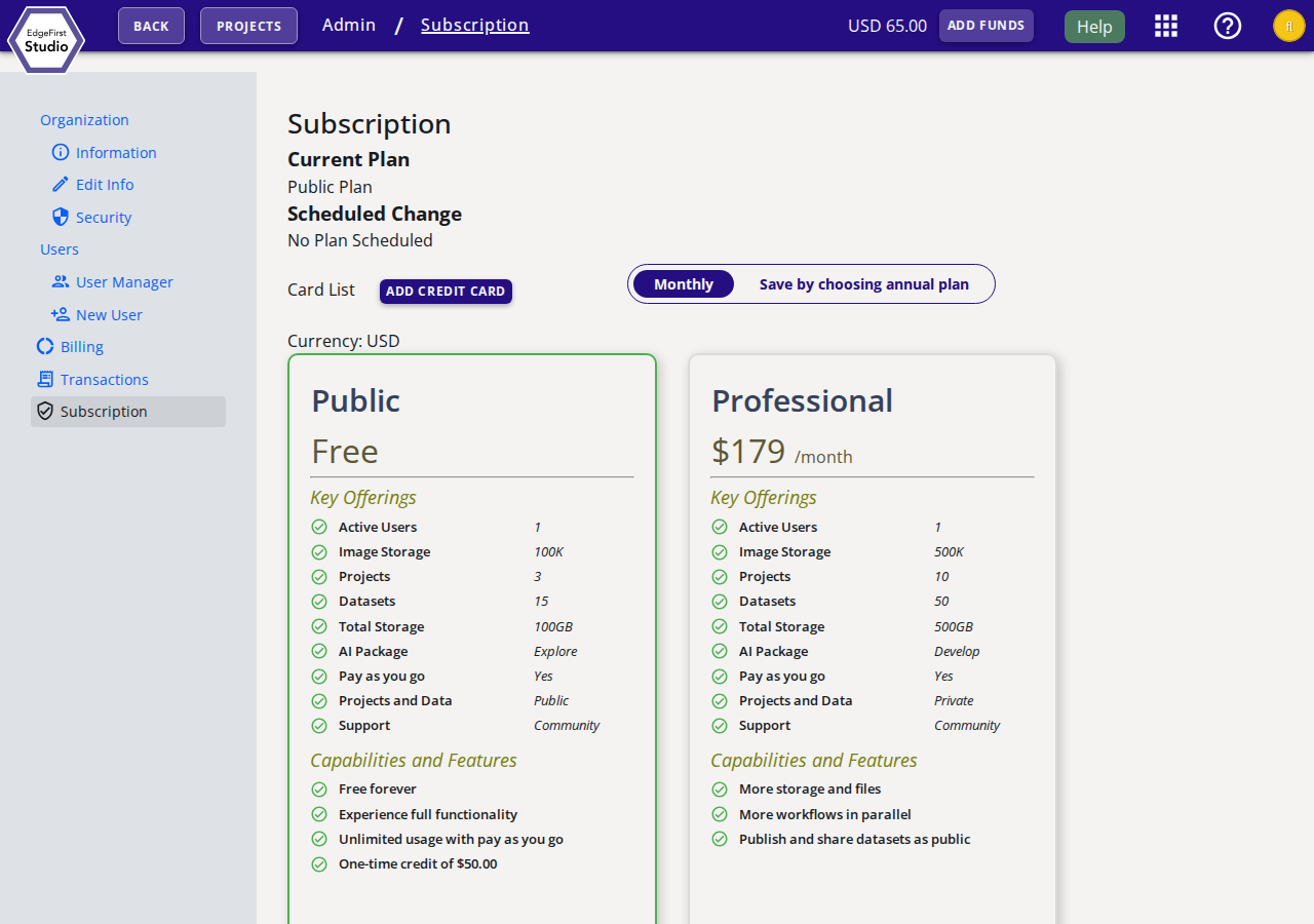 Subscription Management